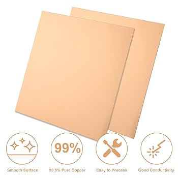 Amazon.com: 2Pcs Pure Copper Sheet 12 x 12 Inch (11.8Inch